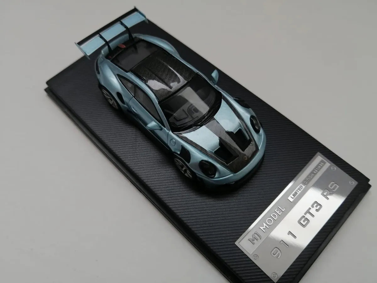Mj Model Porsche 911 Gt3 Rs Blue Metallic Escala 1:64 Azul Acero
