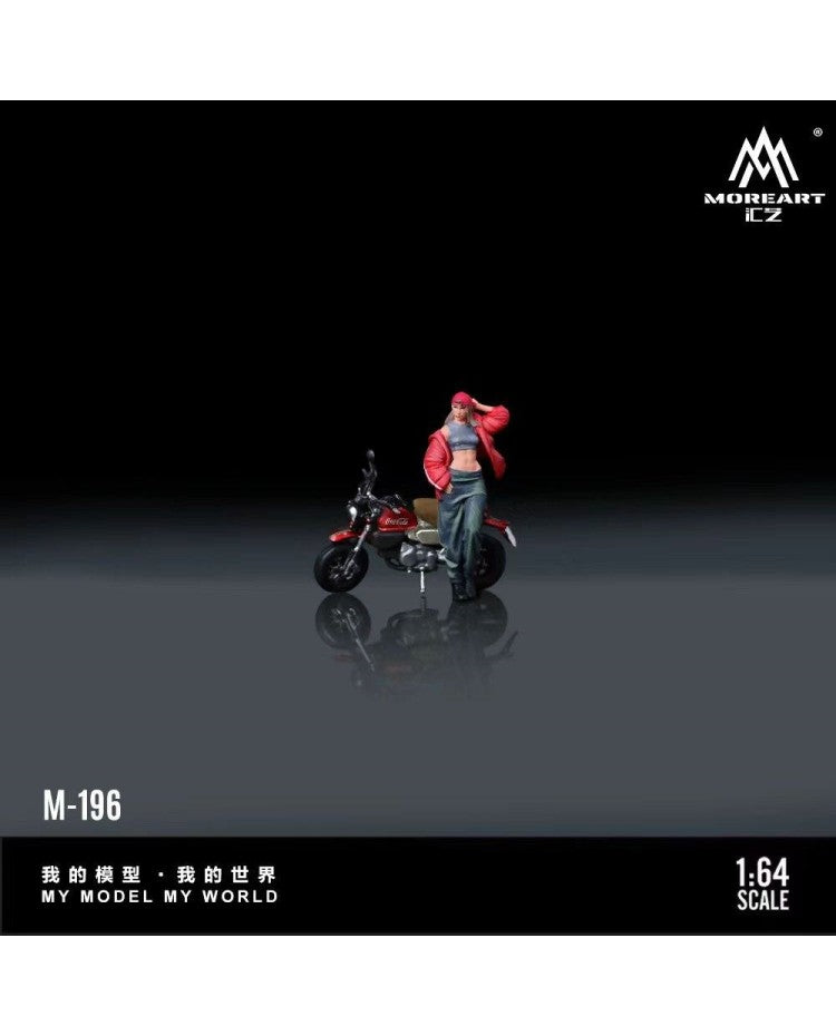 MOREART 1:64 Monkey 125 Coca cola motorcycle cool and stylish girl