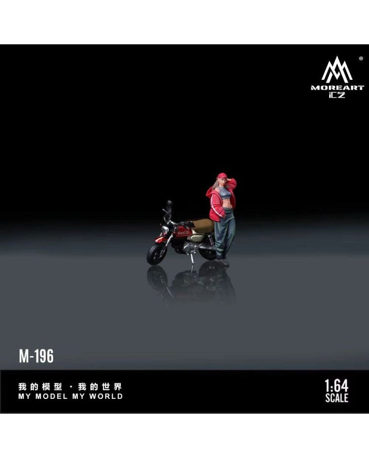 MOREART 1:64 Monkey 125 Coca cola motorcycle cool and stylish girl