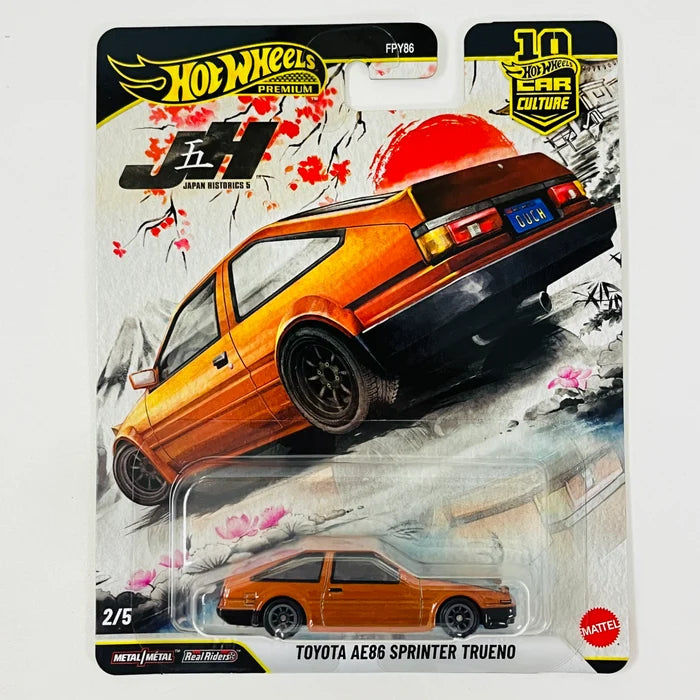 HOT WHEELS 1/64  Toyota AE86 Sprinter Trueno naranja metálico