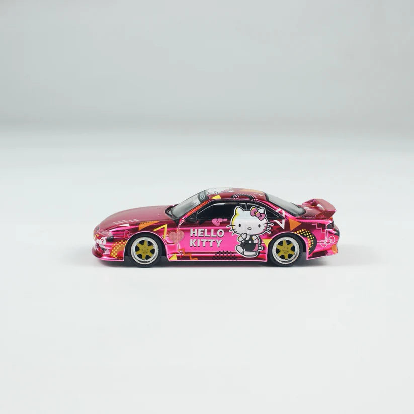 Tarmac Works 1:64 VERTEX Silvia (S14) Hello Kitty Pink Chrome APA EXPO EXCLUSIVE 2025