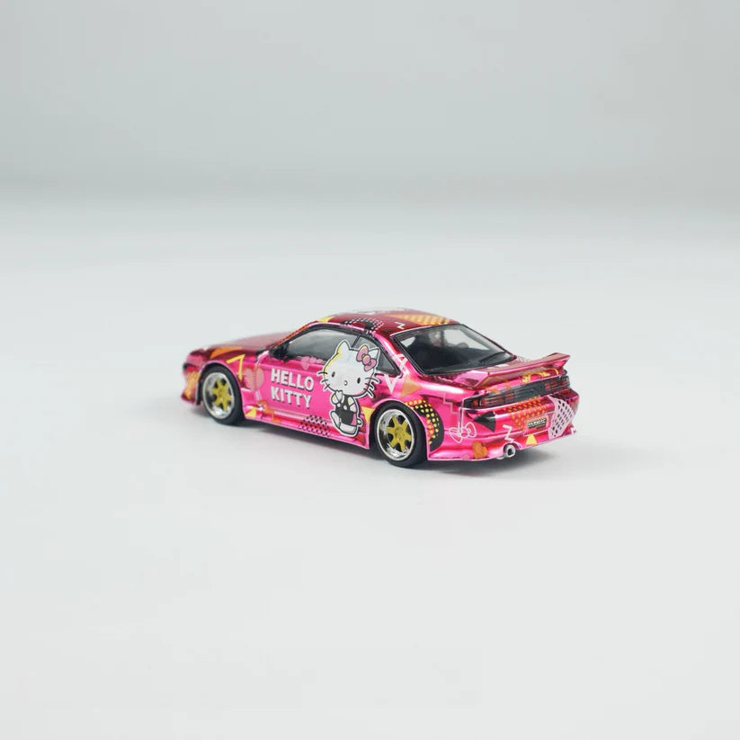 Tarmac Works 1:64 VERTEX Silvia (S14) Hello Kitty Pink Chrome APA EXPO EXCLUSIVE 2025