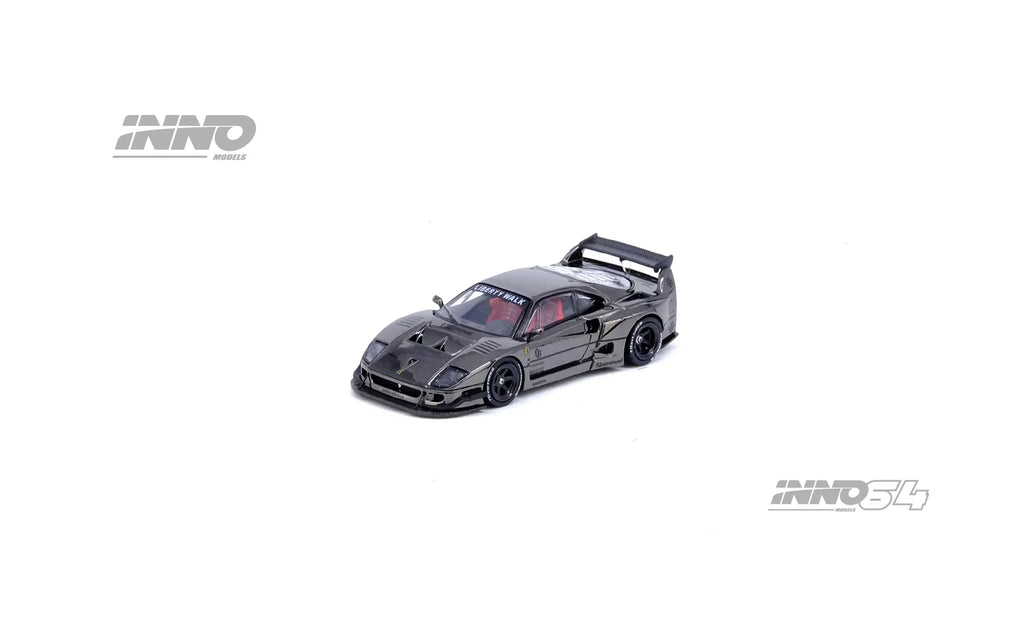 INNO64 1:64 LBWK Ferrari F40 Chrome Black  IN64-LBWKF40-CHB
