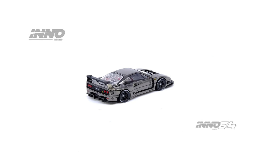 INNO64 1:64 LBWK Ferrari F40 Chrome Black  IN64-LBWKF40-CHB