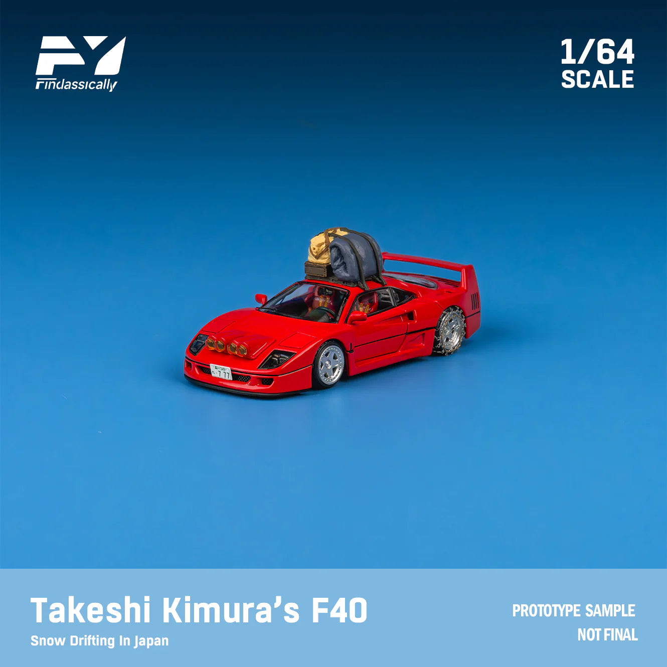 Finclassically 1:64 F40 Rosso Red Snow Version