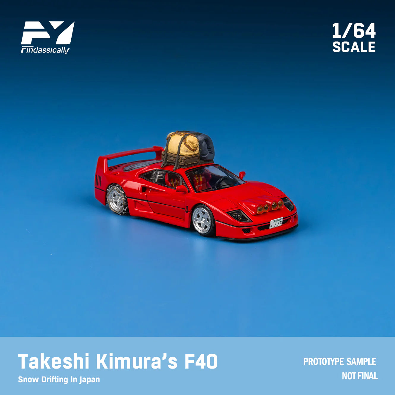 Finclassically 1:64 F40 Rosso Red Snow Version