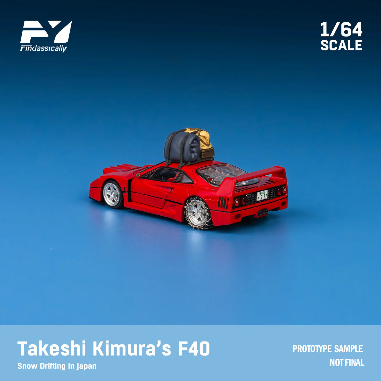 Finclassically 1:64 F40 Rosso Red Snow Version