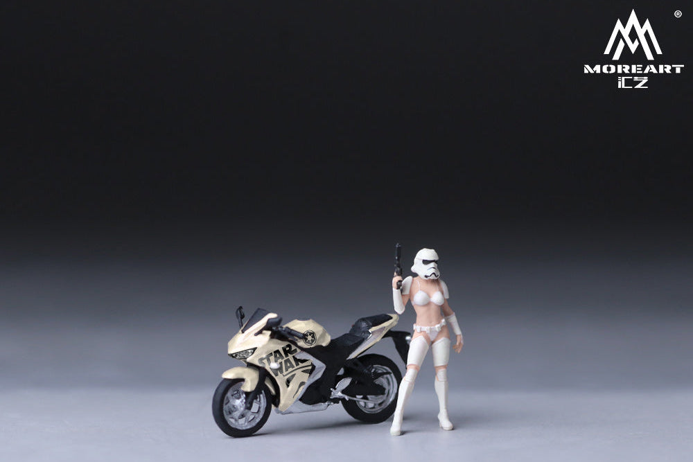 MOREART 1/64  YAMAHA YZF-R3STAR WARS MOTORCYCLE FIGURE SET