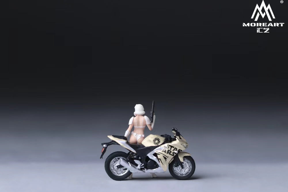 MOREART 1/64  YAMAHA YZF-R3STAR WARS MOTORCYCLE FIGURE SET