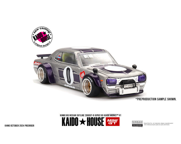 Kaido House x Mini GT 1:64 Nissan Skyline 2000GT-R (KPGC10) Kaido Works V1 - Plata