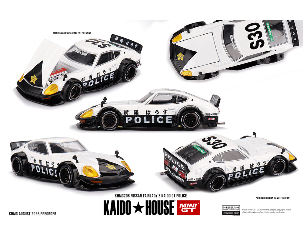 ||||PREVENTA|||Kaido House x Mini GT 1:64 Nissan Fairlady Z Kaido GT Policía