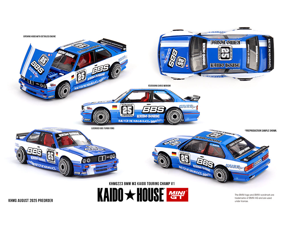 |||PREVENTA|||Kaido House x Mini GT BMW M3 Kaido Touring Champ V1 – Azul/Blanco