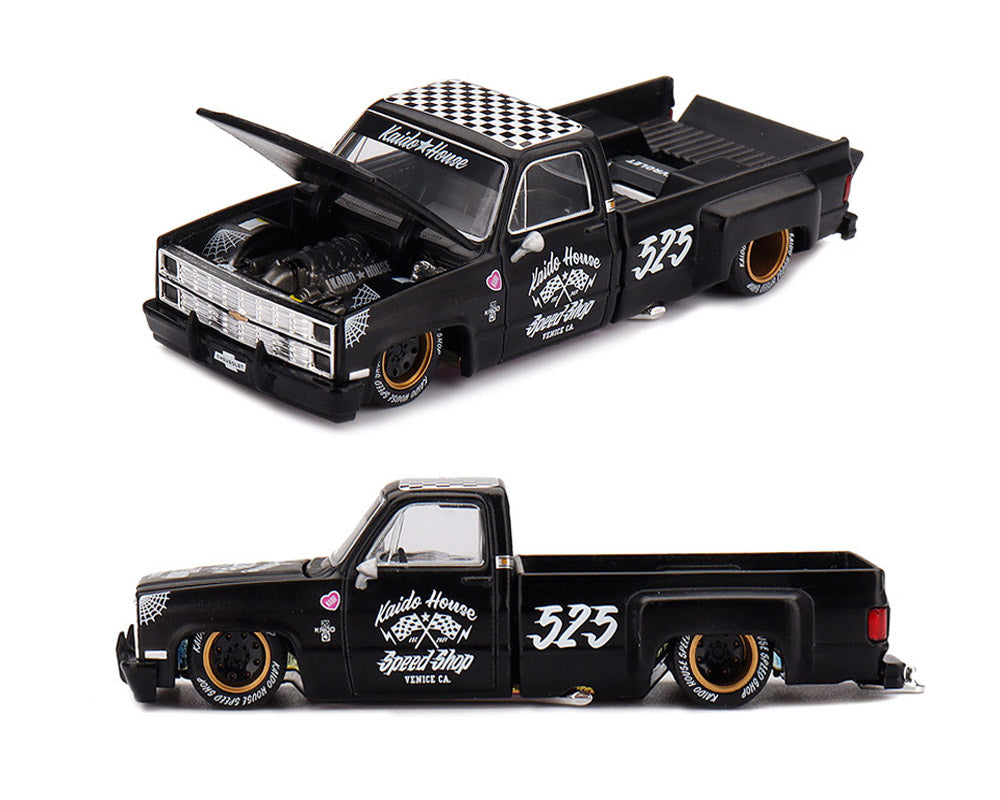 |||PREVENTA|||Kaido House x Mini GT Chevrolet Silverado Dually Hot Rod V1 – Negro mate