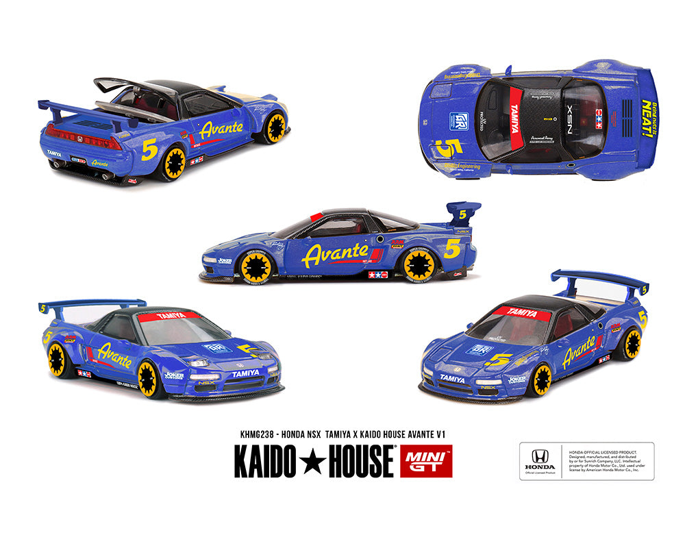 |||PREVENTA|||Kaido House x Mini GT Honda NSX Tamiya X Kaido House Avante V1- Azul