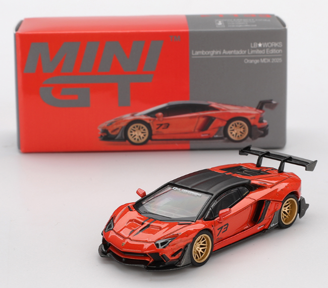 MINI GT #1133 LB★WORKS Lamborghini Aventador Edición Limitada Naranja MDX 2025 EN CAJA