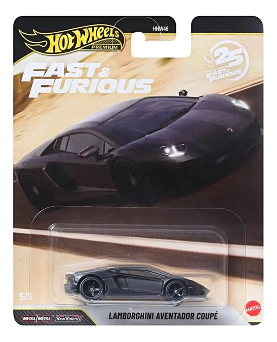 HOTWHEELS LAMBORGHINI AVENTADOR RAPIDOS Y FURIOSOS 25 ANIVERSARIO
