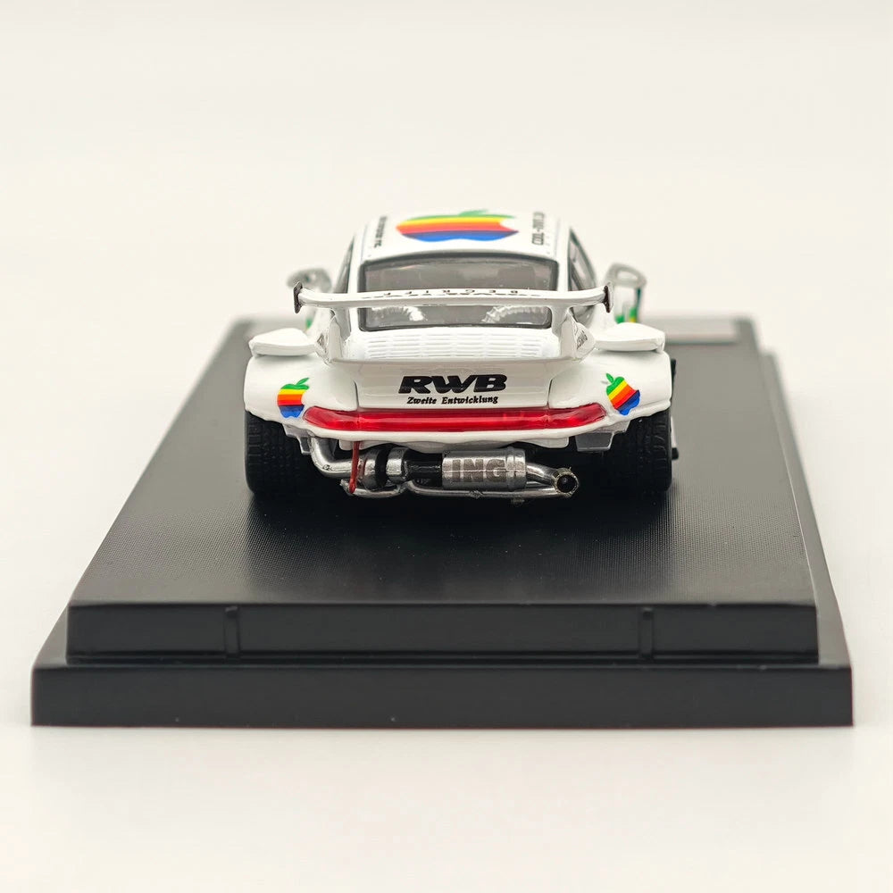 STREET WARRIOR 1/64 PORSCHE 911 RWB 993 LOW WING #89 WHITE APPLE LEVERY