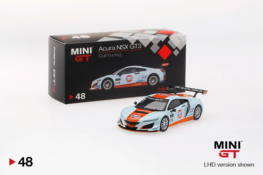 Mini GT Acura NSX Gulf Racing Gt3 n.° 19 EE. UU. Exclusivas de Mijo 1 64 Blister