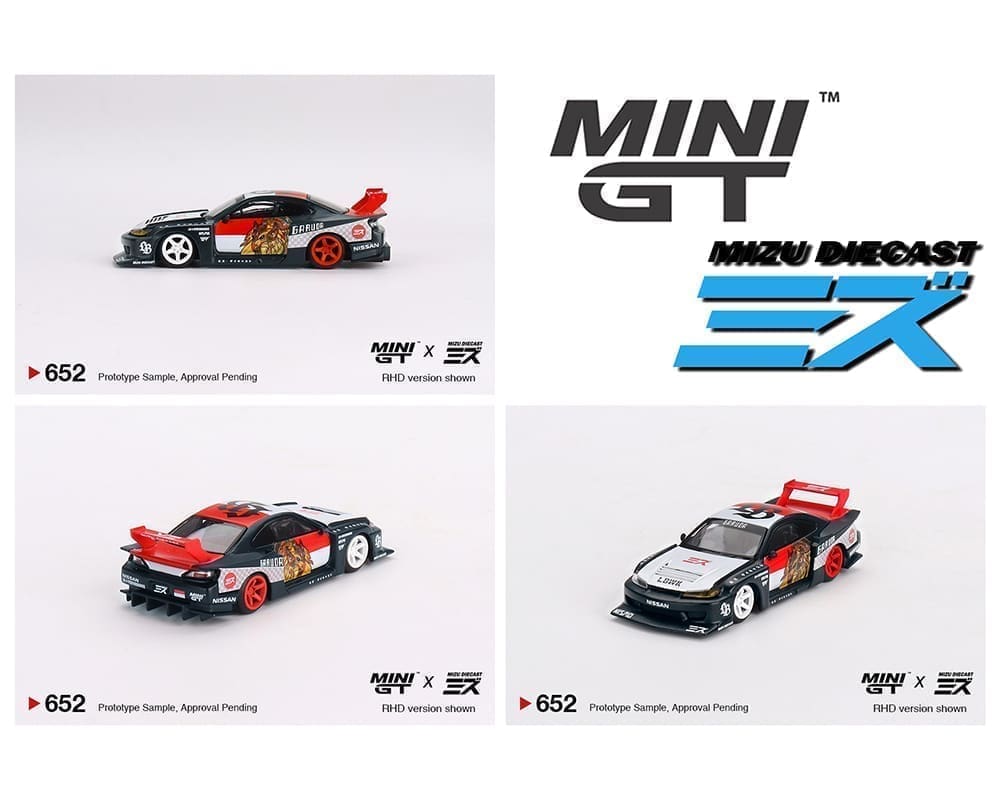 Mini GT 1:64 Nissan LB-Super Silhouette S15 SILVIA “Garuda” MINI GT x MIZU Diecast Blister