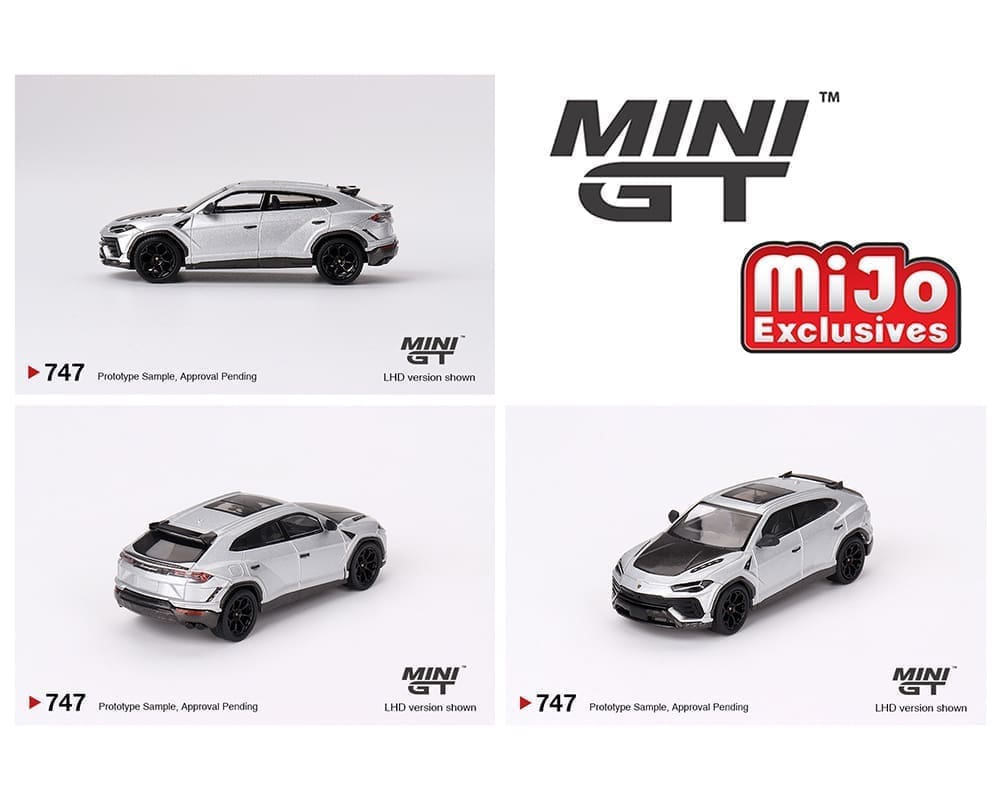 Mini GT 1:64 Lamborghini Urus Performante – Grigio Nimbus – Exclusivos de MiJo Blister