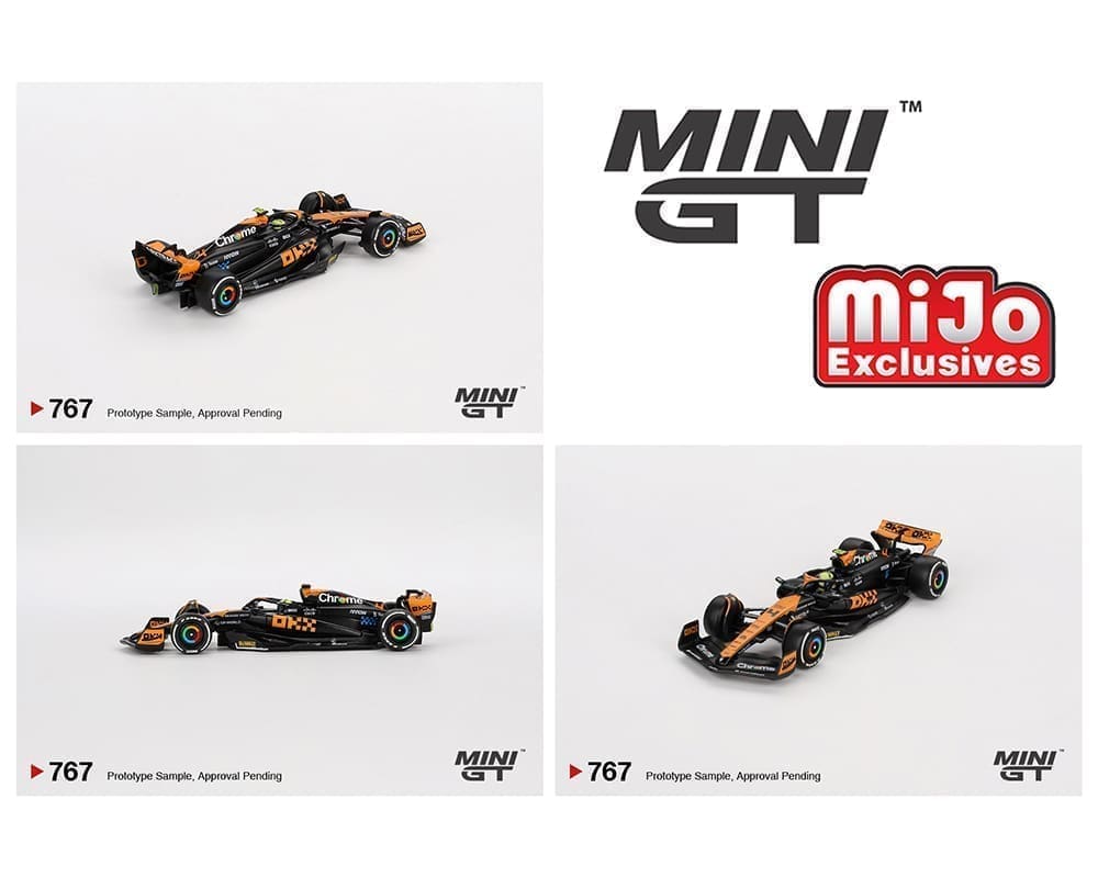 Mini GT 1:64 McLaren MCL60 #4 Lando Norris 2.º puesto en el GP de Japón de F1 2023 – Exclusivas de MiJo Blister