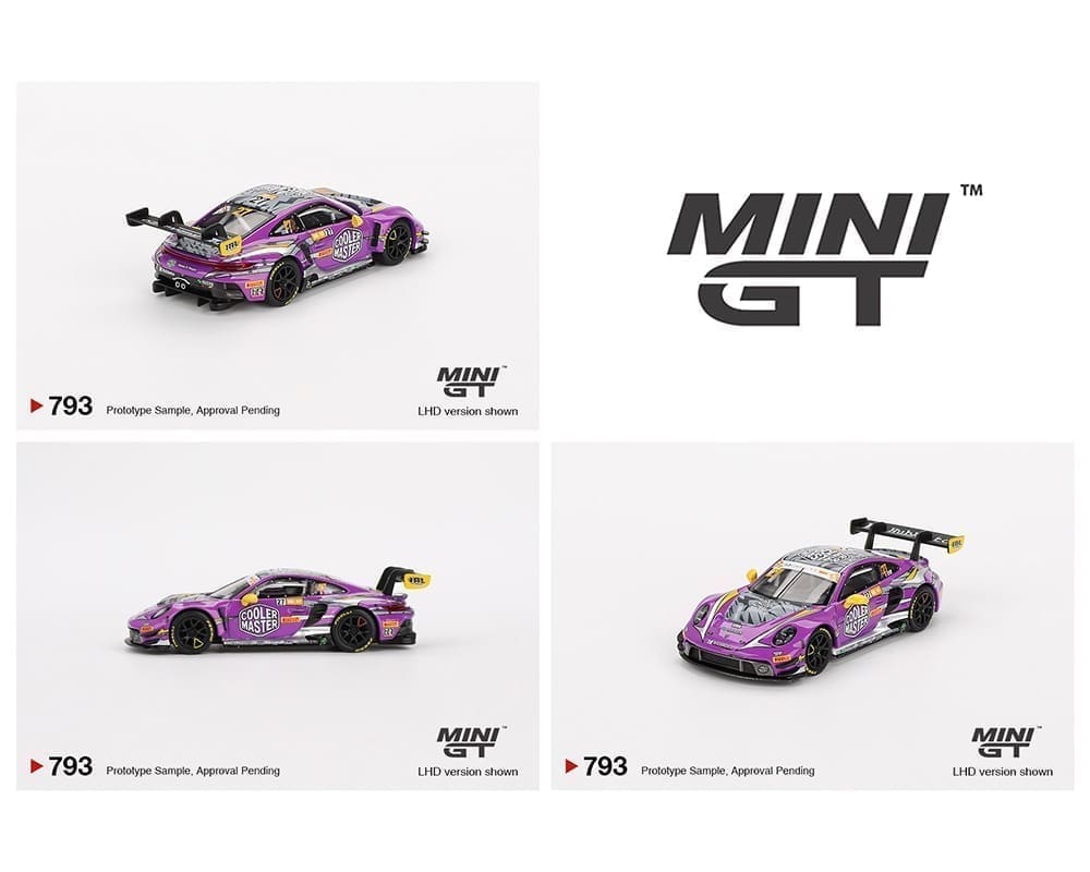 Mini GT 1:64 Porsche 911 GT3 R #27 HubAuto Racing 2023 FIA GT World Cup 70th Macau Grand Prix – Exclusivas de Mijo Blister