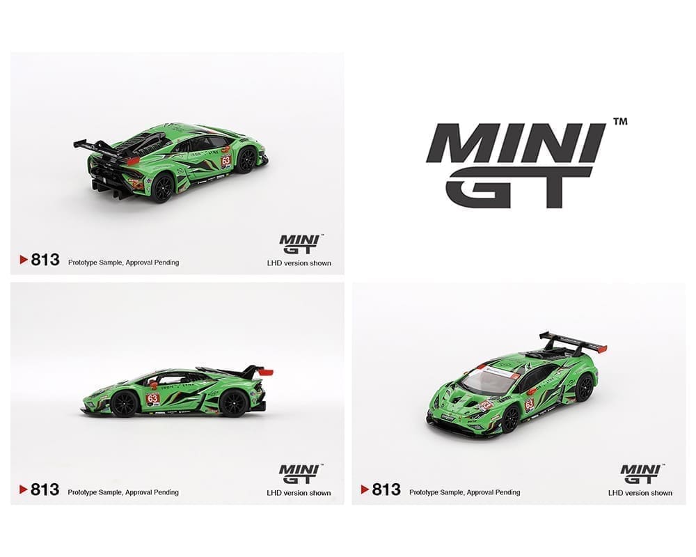 Mini GT 1:64 Lamborghini Huracán GT3 EVO2 #63 Iron Lynx IMSA 2023 Daytona 24 Hrs. Blister