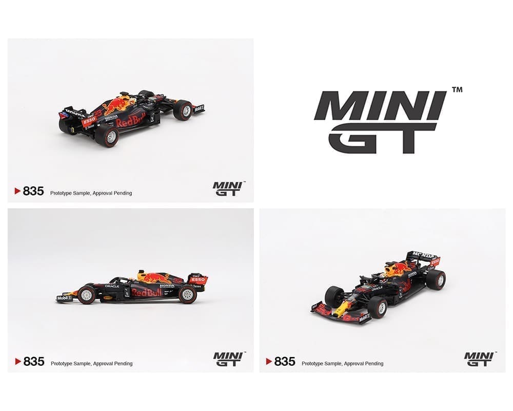 Mini GT 1:64 Red Bull RB16B #33 Max Verstappen, ganador del Gran Premio de Abu Dabi 2021 (edición limitada) Blister