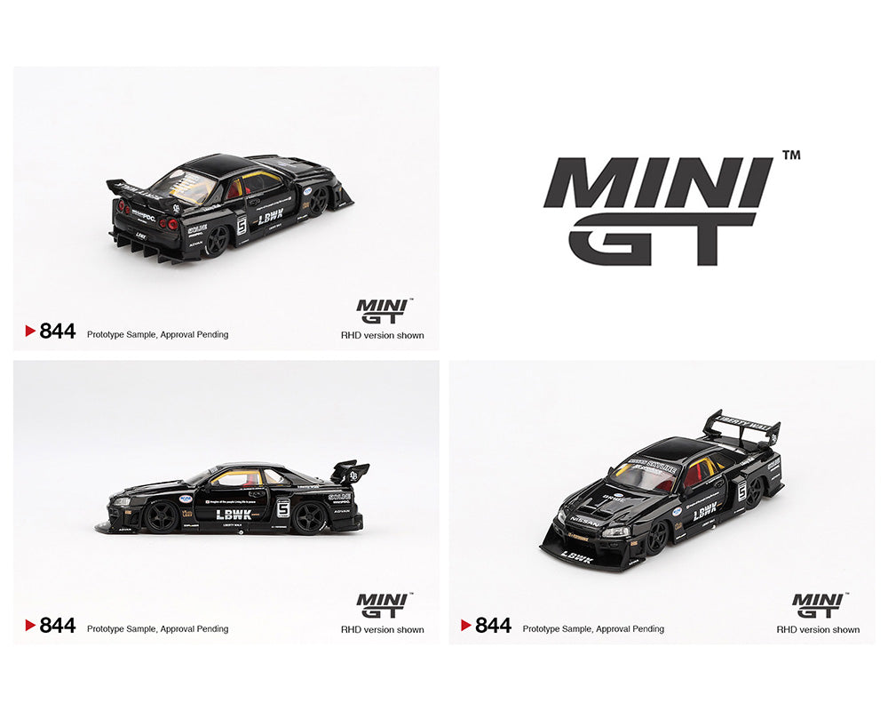Mini GT 1:64 Nissan LB-ER34 Super Silhouette SKYLINE – Negro Blister