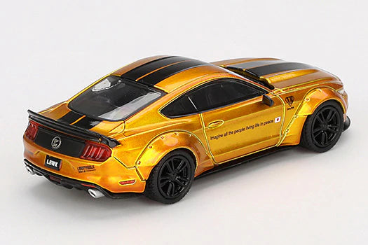 Mini GT 1:64 LB-Works Ford Mustang – LB Gold – Edición limitada Blister
