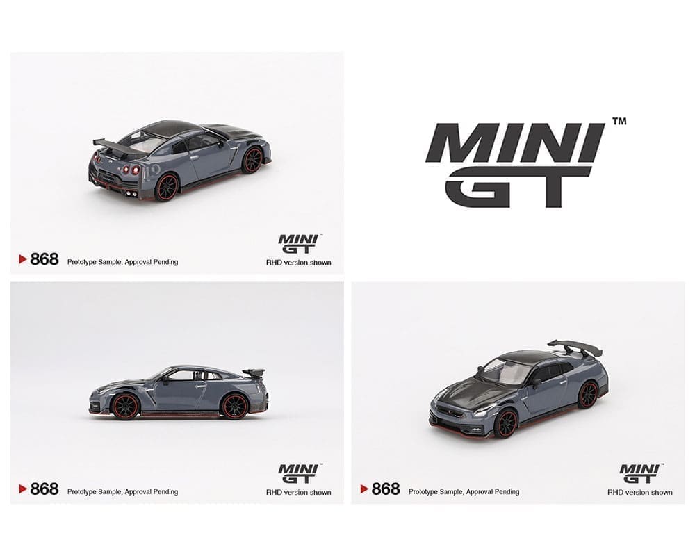 Mini GT 1:64 Nissan GT-R Nismo 2024 NISMO – Gris Stealth (PRESENTACIÓN EN BLISTER)