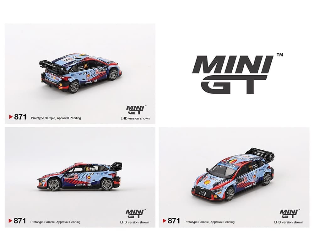 Mini GT 1:64 Hyundai i20 N Rally1 Hybrid #112024 Ganador del Rallye Monte-Carlo Blister