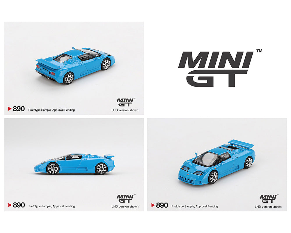 Mini GT 1:64 Bugatti EB110 Super Sport – Azul Blister