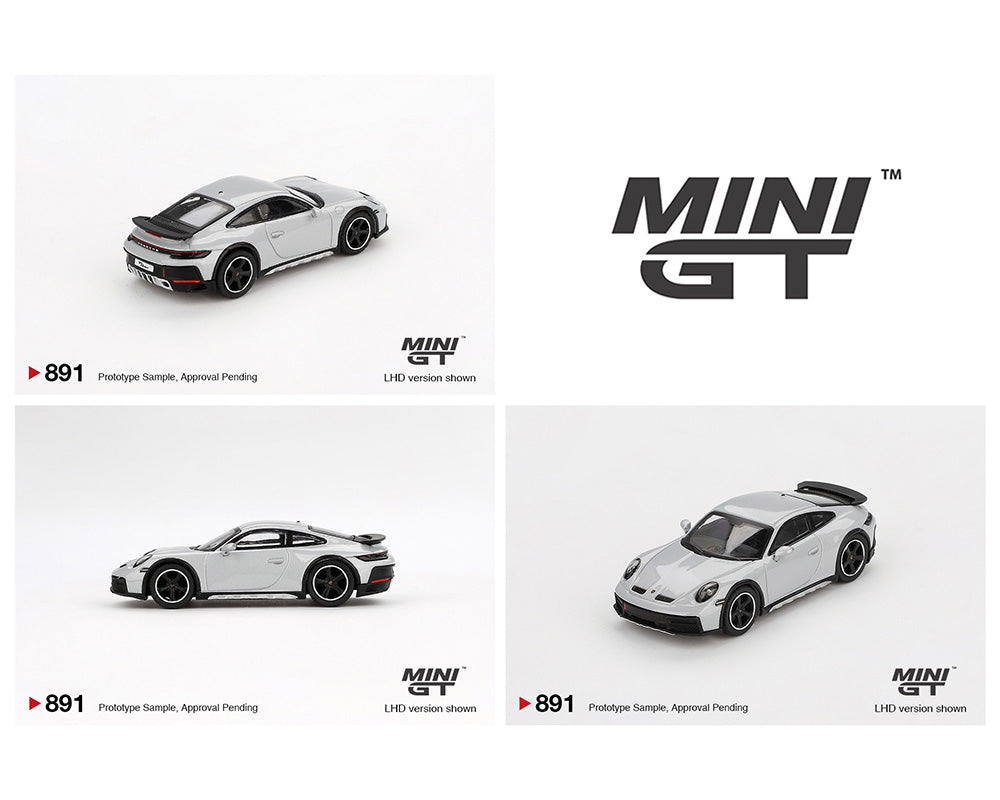 Mini GT 1:64 Porsche 911 Dakar – Gris Hielo Metalizado Blister
