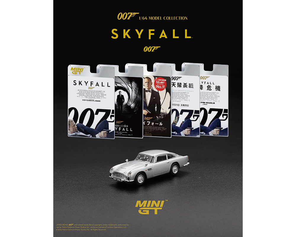 |||PREVENTA|||Mini GT 1:64 Aston Martin DB5 James Bond “Skyfall” – Embalaje en inglés – Edición limitada (PRESENTACIÓN EN BLISTER)