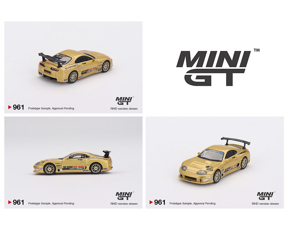 Mini GT 1:64 Toyota Supra (A80) Top Secret GT-300 – Top Secret Gold Blister