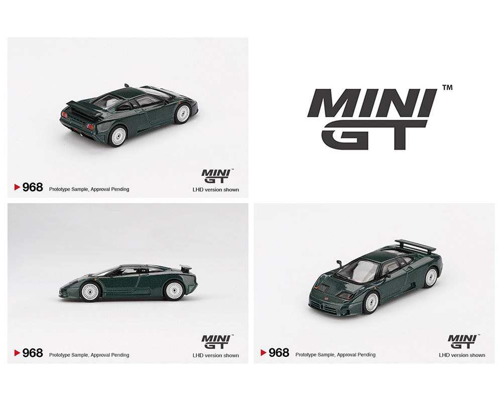 Mini GT 1:64 Bugatti EB110 GT – Verde Scuro Blister
