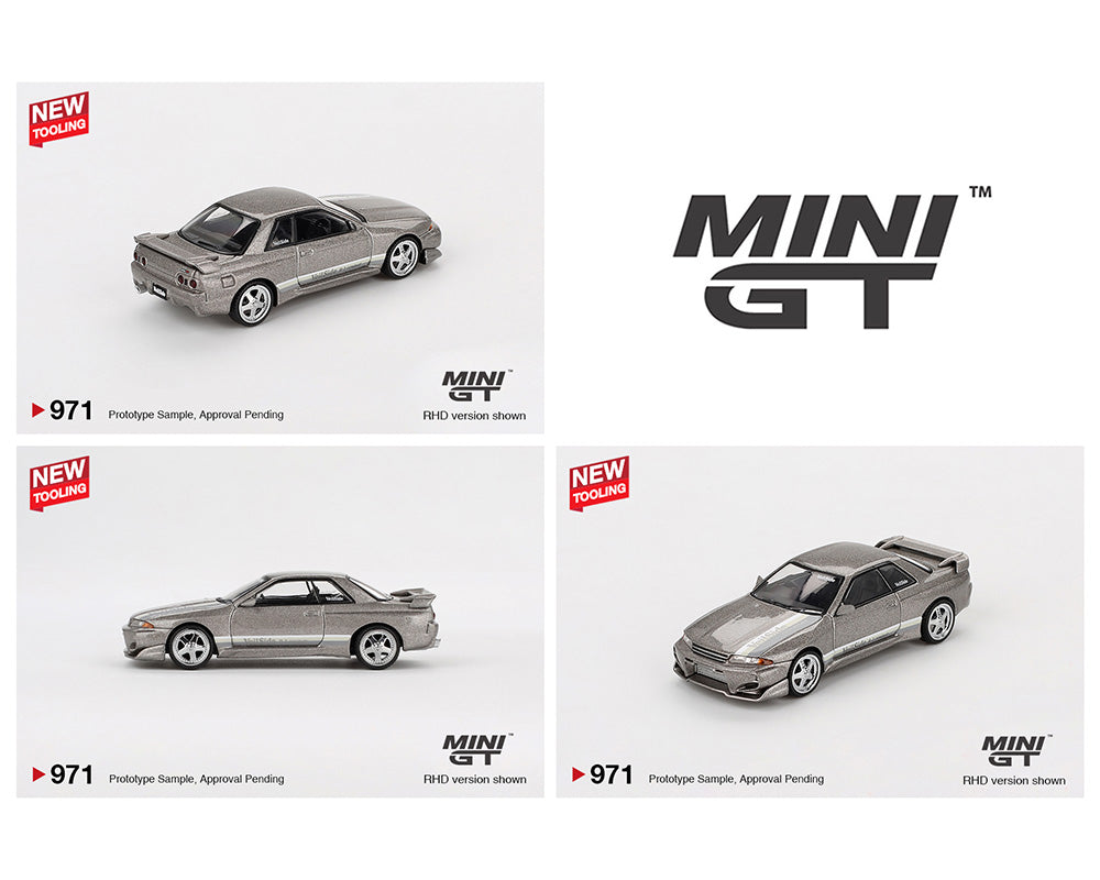 Mini GT 1:64 Nissan Skyline GT-R (R32) Veilside Combat CI – Gris Veilside Combat Blister