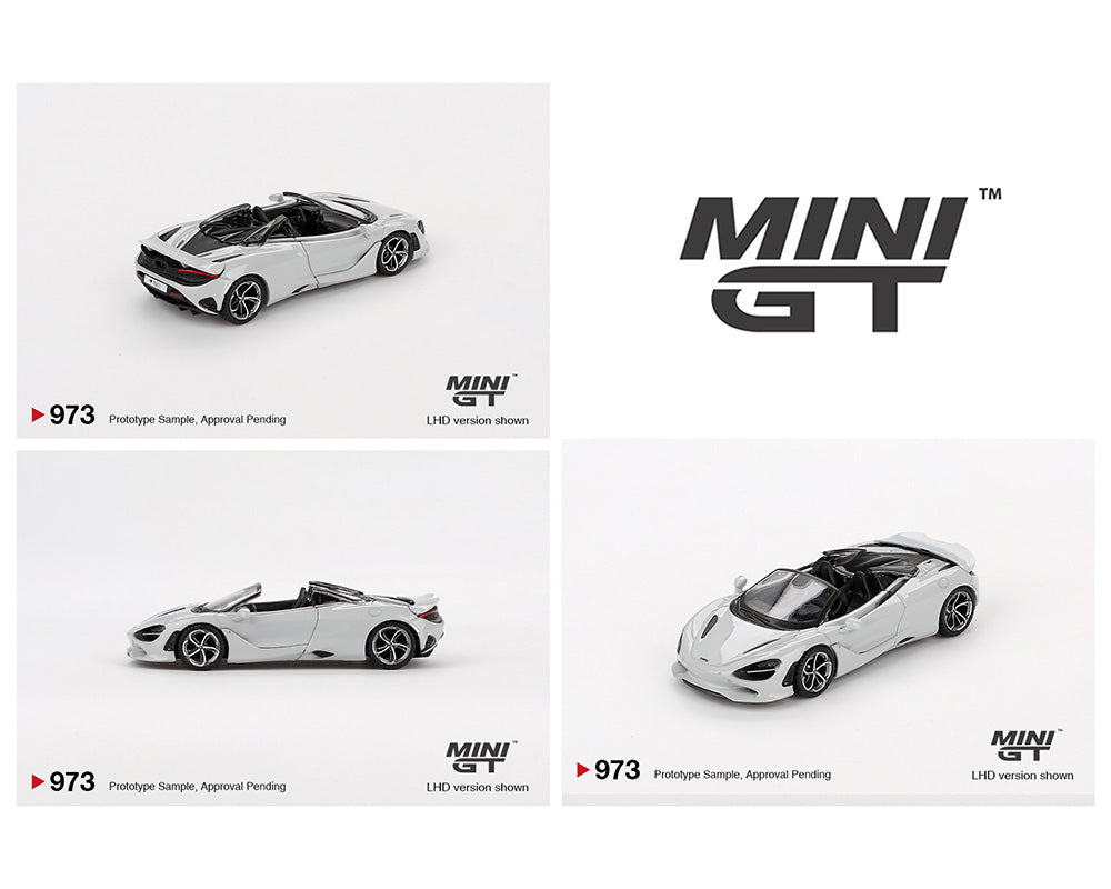 Mini GT 1:64 McLaren 750S Spider – Gris Cirrus (PRESENTACIÓN EN BLISTER)