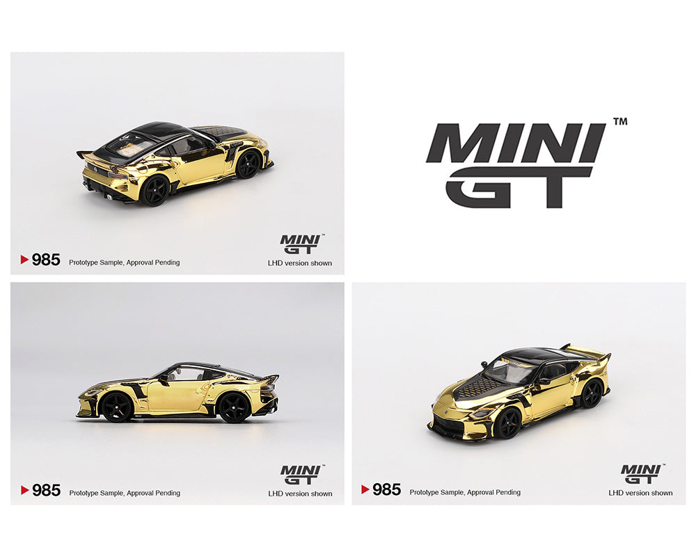 Mini GT 1:64 Nissan Z VeilSide FFZ400 – Cromo dorado (PRESENTACIÓN