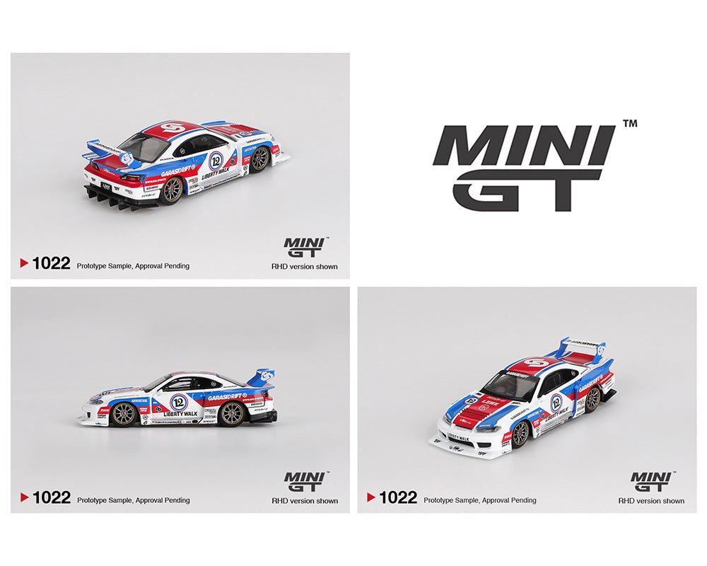 |||PREVENTA|||Mini GT 1:64 Nissan LB-Super Silhouette S15 SILVIA GARASIDRIFT x LBWK 2025 (PRESENTACION EN BLISTER)