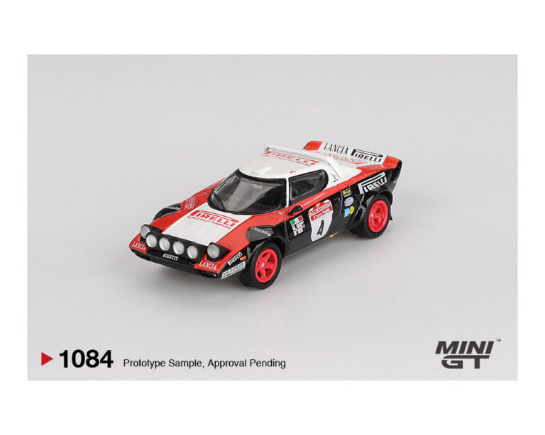 |||PREVENTA|||Mini GT 1:64 Lancia Stratos HF #4 1978 Ganador del Rally de San Remo (PRESENTACIÓN EN BLISTER)