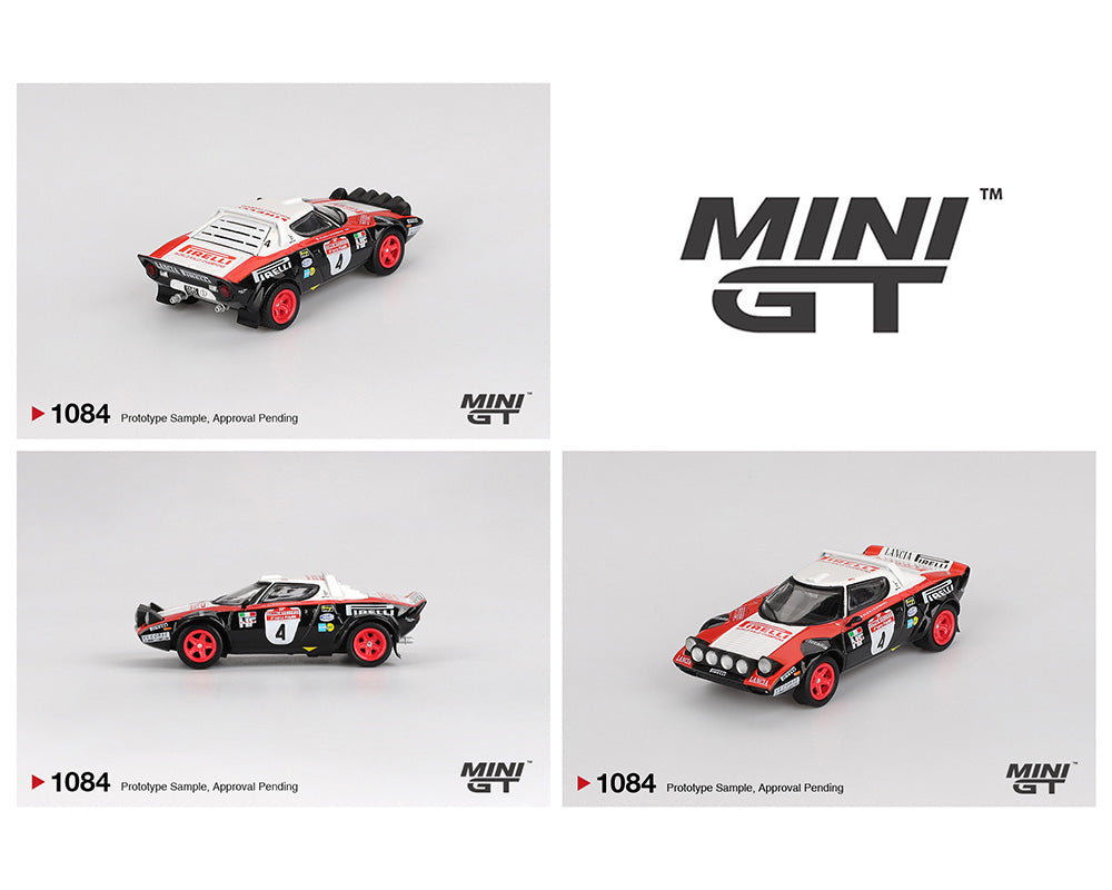 |||PREVENTA|||Mini GT 1:64 Lancia Stratos HF #4 1978 Ganador del Rally de San Remo (PRESENTACIÓN EN BLISTER)
