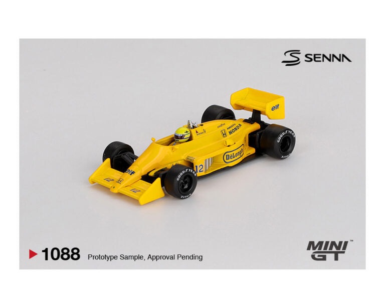 |||PREVENTA|||Mini GT 1:64 Lotus 99T #12 Ayrton Senna, ganador del Gran Premio de Mónaco de 1987 – Edición Limitada (PRESENTACIÓN EN BLISTER)