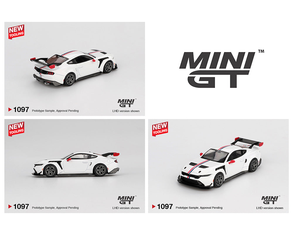 |||PREVENTA|||Mini GT 1:64 Ford Mustang GTD Spirit of America – Blanco (PRESENTACIÓN EN BLISTER)