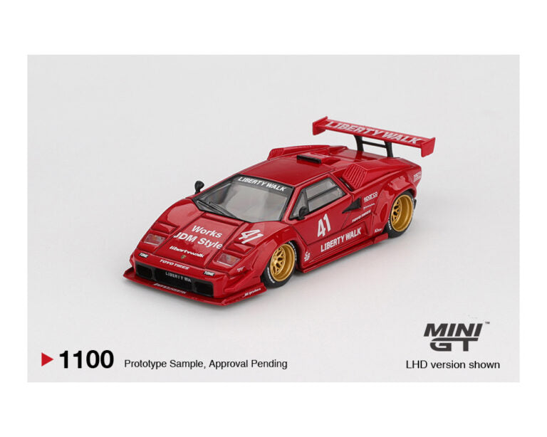 |||PREVENTA|||Mini GT 1:64 Lamborghini Countach LB-WORKS – Rojo (PRESENTACIÓN EN BLISTER)