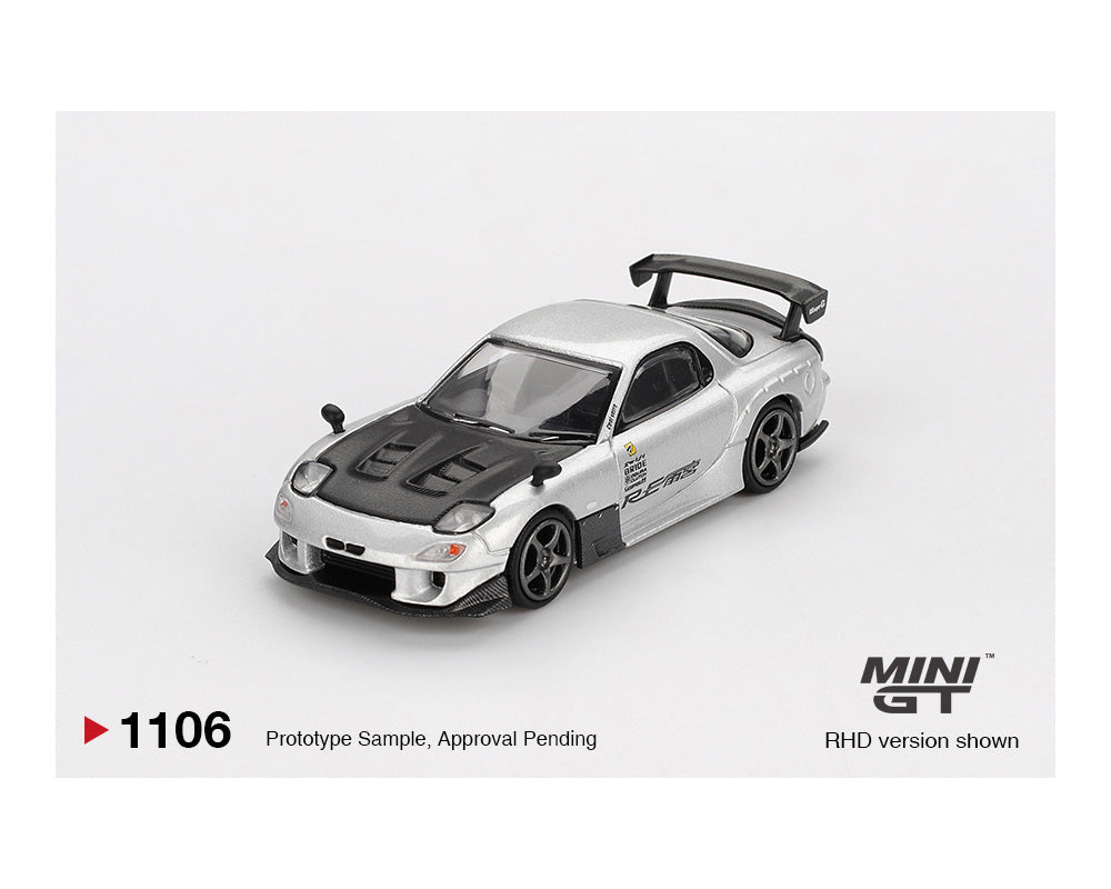 |||preventa|||Mini GT 1:64 Mazda RX-7 RE-Amemiya – Plata Metálico PRESENTACIÓN EN BLISTER