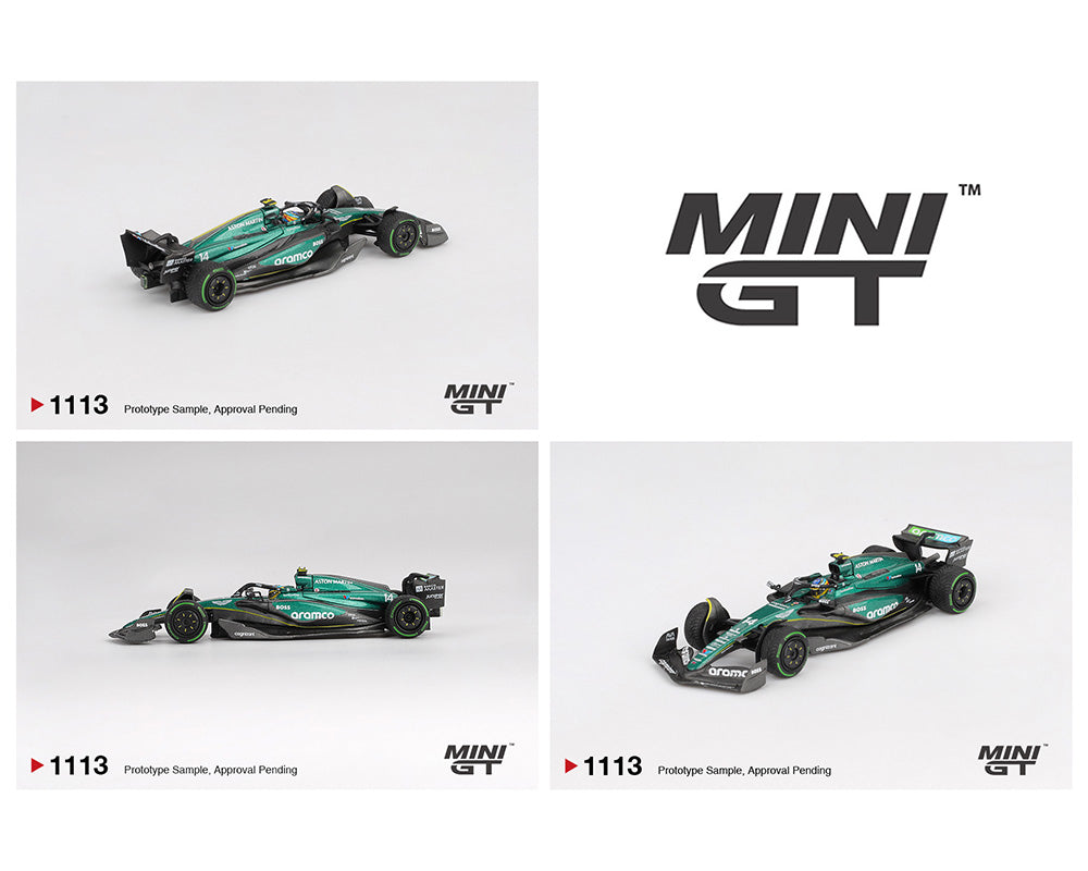 |||PREVENTA|||Mini GT 1:64 Aston Martin AMR24 #14 Fernando Alonso 2024 F1 2024 GP de Canadá (PRESENTACIÓN EN BLISTER)