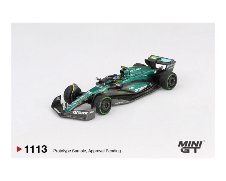 |||PREVENTA|||Mini GT 1:64 Aston Martin AMR24 #14 Fernando Alonso 2024 F1 2024 GP de Canadá (PRESENTACIÓN EN BLISTER)