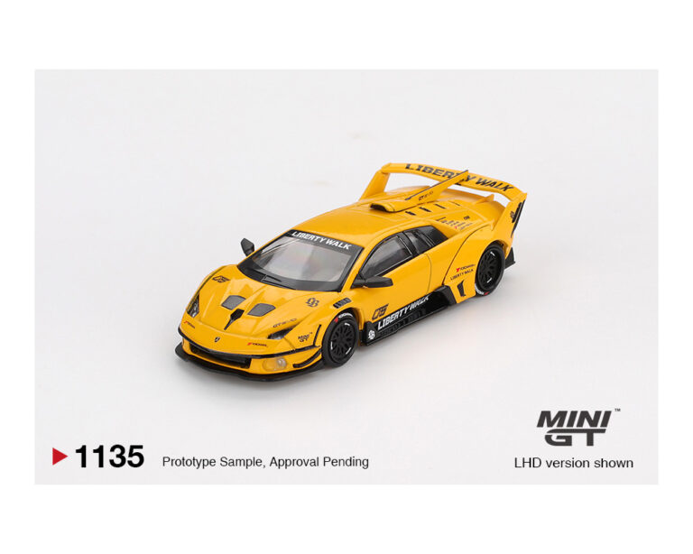 |||PREVENTA|||Mini GT 1:64 LB-Silhouette WORKS MURCIELAGO GT Evo – Amarillo (PRESENTACIÓN EN BLISTER)